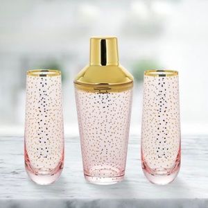 NWT Cocktail Shaker and Flutes